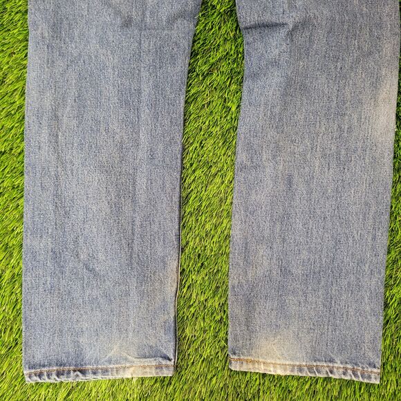 LEVIS 505 Straight Jeans 34x30 Faded Blue - Picture 14 of 16